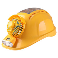Casque de sécurité solaire avec ventilateur intégré pour chantier de construction en ABS