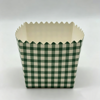 Boîte en papier carrée biodégradable et réutilisable, avec laminage PE, pour le stockage alimentaire, idéale pour les muffins, les gâteaux et les plats à emporter