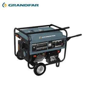 GRANDFAR 7.5kw Geradores Monofásico fabricação Gerador mini gerador portátil a gasolina Rolo com corrimão para casa