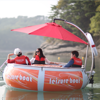 Bateau de loisirs électrique pour 8 personnes, idéal pour les fêtes, les sports nautiques et les barbecues sur le lac