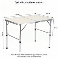 Table pliante d'extérieur avec 2 niveaux de hauteur et pieds télescopiques, table de camping pour le camping, la pêche, la plage, le jardin, la terrasse