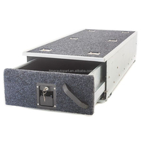 Meilleure Vente : Boîte de Rangement Métallique 4x4 avec Tiroirs et Ailes Latérales Universelles pour SUV Prado LC76/LC95/LC120/LC150/LC300, Coulissante Gauche Supérieure