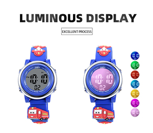 Montre-bracelet pour enfants au design innovant Montre de sport étanche de haute qualité de style dessin animé Alarme d'arrêt Fonction lumineuse pour enfants - Product Image 5