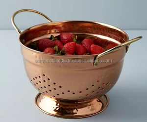 Stainless Steel <b>Colander</b> Rose Gold Color Custom Design Kitchenware Durable Stylish Fruit Vegetable Washing Storage for Daily Use - Product Image 1
