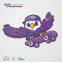 Services de broderie numérique sur ordinateur, patchs en chenille personnalisés avec broderie, logo d'animaux de dessin animé