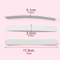 Kit de limes à ongles en acier inoxydable de remplacement, avec tampons amovibles double face (grains 100/180), manche métallique pour manucure