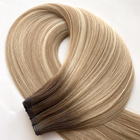 Extensions de cheveux naturels longs à coudre Haiyi 2025, tissage hybride en cheveux humains, couleur Balayage, Genius Weft