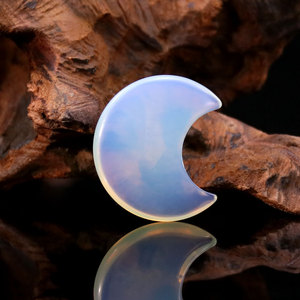 Ciondolo Fai-da-Te in Cristallo Rosa Naturale per Gioielli, Ornamenti Lunari Non Porosi da 30mm, Accessori in Agata <span class=keywords><strong>e</strong></span> Giada a Mezzaluna - Product Image 4