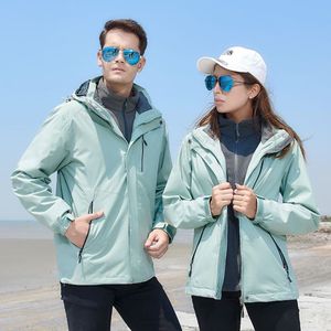 Haute qualité 3 en 1 <span class=keywords><strong>veste</strong></span> d'hiver hommes étanche <span class=keywords><strong>avec</strong></span> coupe-vent à capuche <span class=keywords><strong>costume</strong></span> randonnée en plein air manteau vêtements d'extérieur pour hommes - Product Image 2