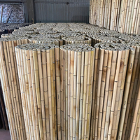 Panel de valla de bambú natural de fácil instalación, marco de madera tratado a presión para uso agrícola, producto de materias primas