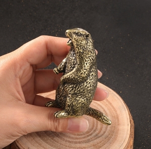 ใหม่ <span class=keywords><strong>WOODCHUCK</strong></span> เครื่องประดับทองเหลืองหนูสัตว์ตกแต่งงานฝีมือ - Product Image 1