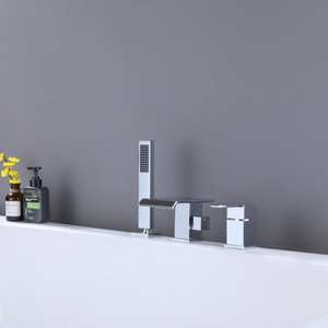 Robinet de <span class=keywords><strong>douche</strong></span> cascade simple en laiton moderne, finition chrome poli, avec cartouche céramique, jet doux, ensemble de <span class=keywords><strong>douche</strong></span> encastré pour montage sur plan de bain - Product Image 2