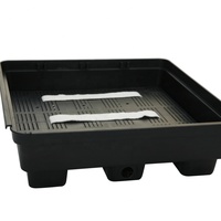 Système de jardinage sur toit auto-arrosant en PP, noir et vert, avec plateau modulaire étanche pour toiture végétale