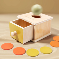 Matériel pédagogique Montessori : Boîte à tiroirs en bois, Tambour textile, Boîte à balles tombantes – Jouets éducatifs intellectuels pour l'éveil précoce