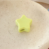 Cuentas de Estrella 3D de Acrílico con Orificio Grande, Cuentas de Estrella de Colores, Componentes de Accesorios Hechos a Mano para la Fabricación de Pulseras y Joyería