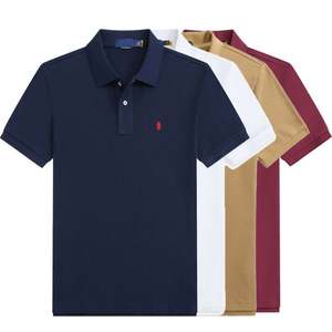 Camisetas Polo de Algodón para Hombre, Estilo Diseñador, Corte Holgado, Color Sólido, Manga Corta, Venta al Por Mayor - Product Image 1
