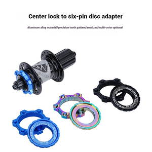 ENLEE Verrouillage central vers adaptateur de <span class=keywords><strong>disque</strong></span> à six broches Alliage d'aluminium CNC Moulage monobloc Moyeu de verrouillage central vers adaptateur à vis à six broches - Product Image 3