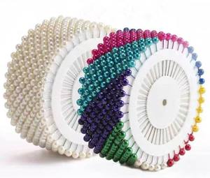 108 aiguilles à tête perlée colorées en acier inoxydable pour <span class=keywords><strong>couture</strong></span> à la main, confection de vêtements et positionnement DIY - Product Image 1