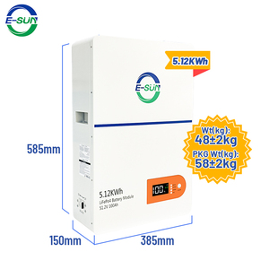 Batteria agli Ioni di Litio ESun LiFePO4 51.2V 100Ah 5kWh, 6000 Cicli, Montaggio a Parete, Batteria per Accumulo Solare con 5 Anni di Garanzia - Product Image 5