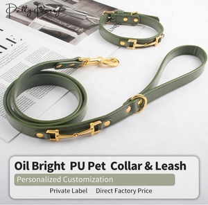 Productos para mascotas de cuero vegano de lujo a la moda Cadena de diseñador duradera Collage de perro Exlusiv Collar de perro dorado - Product Image 4