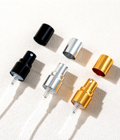 Flacon de parfum en verre vide rechargeable de 15 ml avec pulvérisateur à pompe et couvercle carré doré