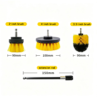 Lot de 4 brosses de nettoyage électriques multifonctions vertes pour toilettes et salle de bain