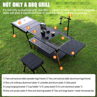 Table de camping pliante multifonctionnelle en aluminium moderne Igt, panneau de table tactique en alliage d'aluminium, table de cuisine extérieure modulaire