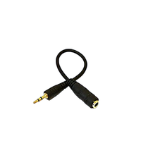 Câble de conversion audio plaqué or 3,5 mm mâle vers 3,5 mm femelle