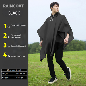 <span class=keywords><strong>Poncho</strong></span> Impermeable Plegable 3 en 1 con Revestimiento de PVC, Ligero y Portátil, con Capucha, para Pesca, <span class=keywords><strong>Camping</strong></span>, Senderismo y Viajes - Product Image 2