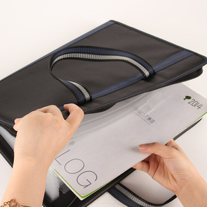 Thư A4 13 túi mở rộng thư mục tập tin với dây kéo màu đen màu xanh OXFORD Bìa biểu tượng tùy chỉnh <span class=keywords><strong>accordion</strong></span> tập tin tổ chức - Product Image 2