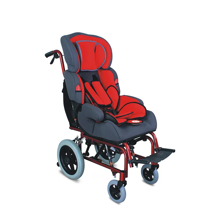 La terapia de rehabilitación suministros plegable parálisis Cerebral infantil silla de ruedas manual de silla de ruedas