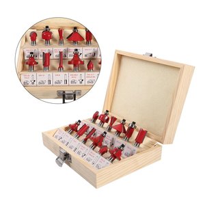 12-Piece Woodworking Milling Cutter Set 6mm 12mm Shank Carbide Single Flute For Engraving <b>Machine</b> Edge <b>Trimming</b> - Product Image 1