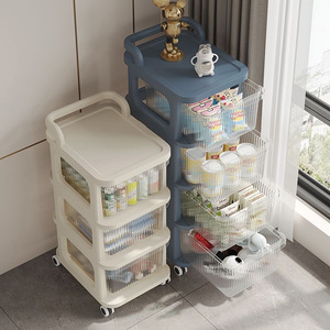 Estante de plástico ajustable de alta calidad de 4 niveles, ligero, para baño, balcón, organizador de almacenamiento para el hogar - Product Image 5