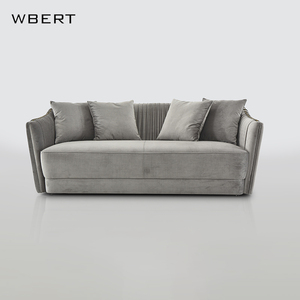 WBERT nórdico moderno plisado Casual roscado asiento trasero moda recepción sofá Villa Hotel ventas Departamento sala de estar muebles - Product Image 2