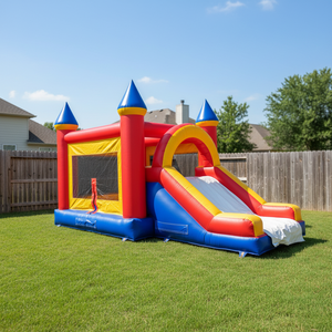 WINSUN Trampolín y Tobogán Rojo para Niños con Almohadilla <span class=keywords><strong>de</strong></span> Seguridad para Uso Interior y Exterior OEM/ODM Venta al por Mayor <span class=keywords><strong>Alquiler</strong></span> EE. UU. - Product Image 1