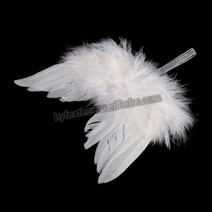 Tinto Mini piuma d'angelo ali per artigianato fai da te bianco appeso albero di natale festa decorazione per la casa ornamenti per bambini decorazioni - Product Image 3