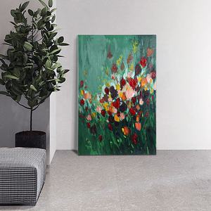 EAGLEGIFTS-pintura grande europea de flores, pintura al óleo de lienzo 3D con Marco, Cuadrado Vertical moderno - Product Image 4