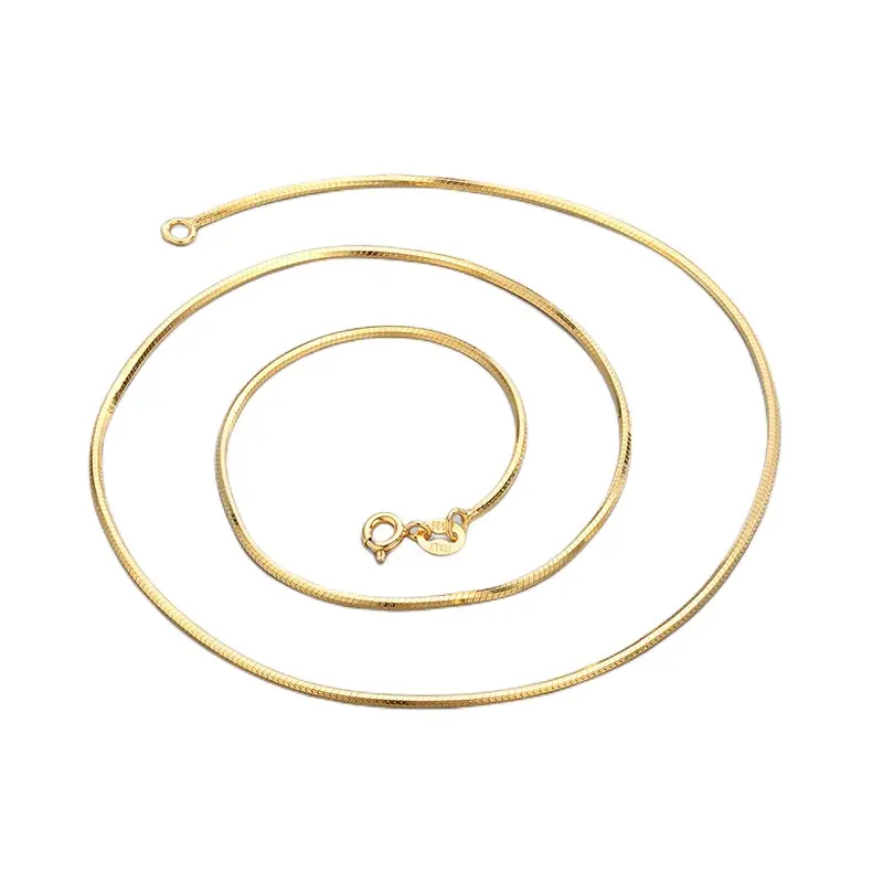 Ювелирные изделия из серебра 925 пробы, итальянское весеннее кольцо-защелка, Золотое кольцо 1,0 мм/1,2 мм, волшебная 8-сторонняя цепочка из змеи для женщин, золото