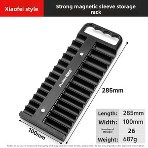 Magnetic Socket Organizer Rack Set | Strong Magnet Holder Rail <b>Tool</b> Storage Strip for Metric & Sockets A13 <b>DIY</b> Socket Organizer - Product Image 4