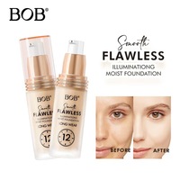 Fond de teint liquide hydratant et illuminateur 24H à longue tenue pour tous types de peau 30ml Teinte moyenne
