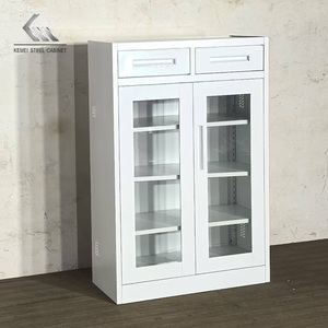 Armoire de rangement de <span class=keywords><strong>chaussures</strong></span> en acier avec étagère amovible et <span class=keywords><strong>portes</strong></span> en verre - Product Image 3