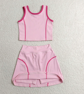 Conjuntos de Ropa Deportiva para Bebés Niñas, Chaleco sin Mangas, Falda Corta, Yoga, Actividad Física - Product Image 6