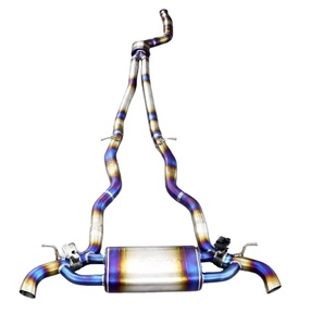 Выхлопная система Catback из титанового сплава с синим покрытием для BMW 240 540 840 X3 X4 X5 3.0T, с одинарной средней трубой и глушителем - Product Image 1