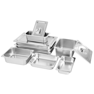 ถาดเสิร์ฟบุฟเฟ่ต์แบบกำหนดเอง ขนาด 1/2 Gastronorm ภาชนะสแตนเลส GN Pan ขนาด 4 ลิตร/6 ลิตร พร้อมฝาปิด - Product Image 6