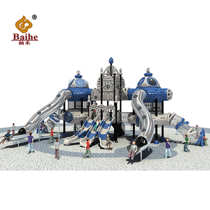 Outside Stainless Steel Slide Set Children Outdoor Playground Equipment, Free Design Plastic Kids Play Slide