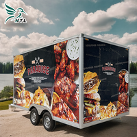 Foodtruck de pizza en gros avec windows remorque de café de crème glacée camion de nourriture mobile entièrement équipé