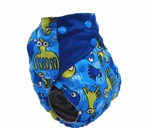 Blue Panda Washable Customized Baby Cloth Diapers Waterproof Print Reusable Cloth Diaper For Baby Supplier Factory