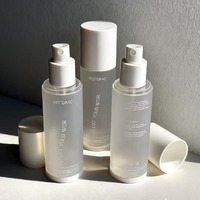Flacons cosmétiques vides en PP de 100 ml, 20 ml, 50 ml, 1 oz, avec pompe pulvérisateur, flacons en plastique transparent givré avec pompe sans air et couvercles
