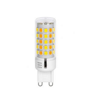 Ampoule LED G9 5W en forme de maïs, 3 températures de couleur sélectionnables, AC120V, 2700K-4000K-6000K, base en céramique, lampe LED G9 à température de couleur variable - Product Image 4