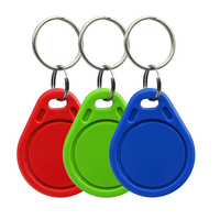 Porte-clés RFID programmable et réinscriptible en ABS 125Khz 13.56Mhz, mini-étiquette NFC avec puce 1K pour hôtel et maison, compatible T5577 Em4305